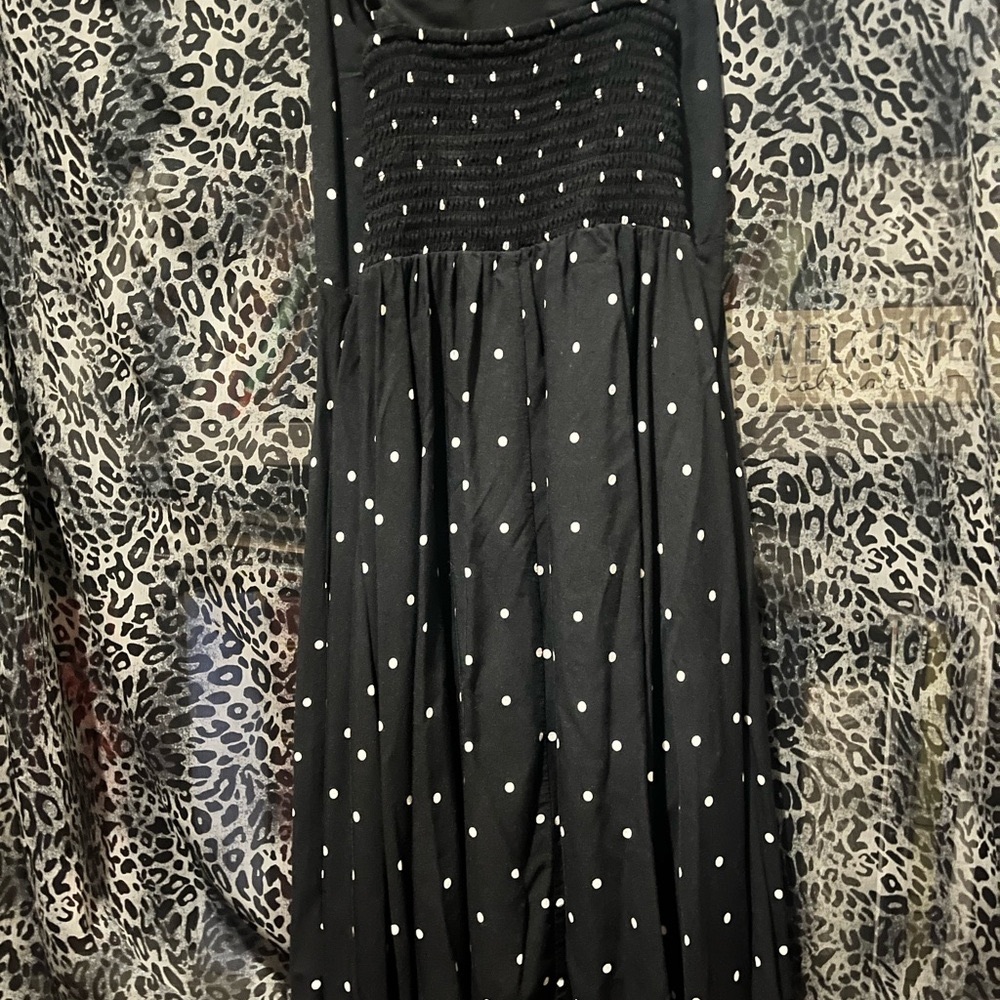 Old Navy Black and White Polka Dot Dress